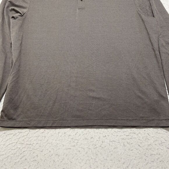 UNTUCKit Men's XXL Long Sleeve Polo Brown Collared Button Up Cotton Shirt - Picture 6 of 11